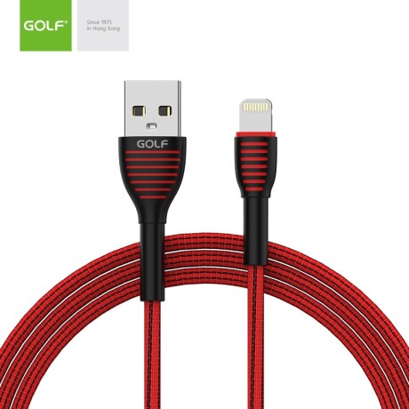 Cable Compatible con iPhone Aprobado 1 Metro Golf Rojo