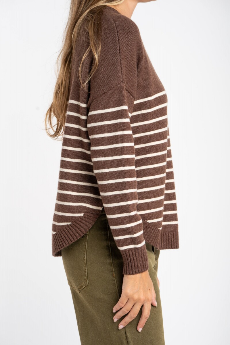 Sweater Rayado Marrón