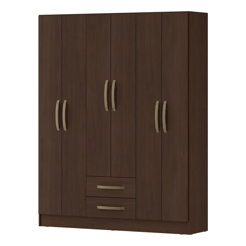 Ropero 6 Puertas 2 Cajones Armario Placard Roperia marron Ropero 6 Puertas 2 Cajones Armario Placard Roperia Marron