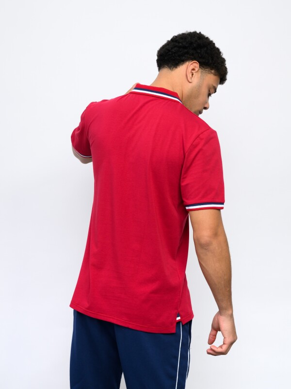 REMERA POLO ENKEL Nacional Hombre Beige, ordeaux