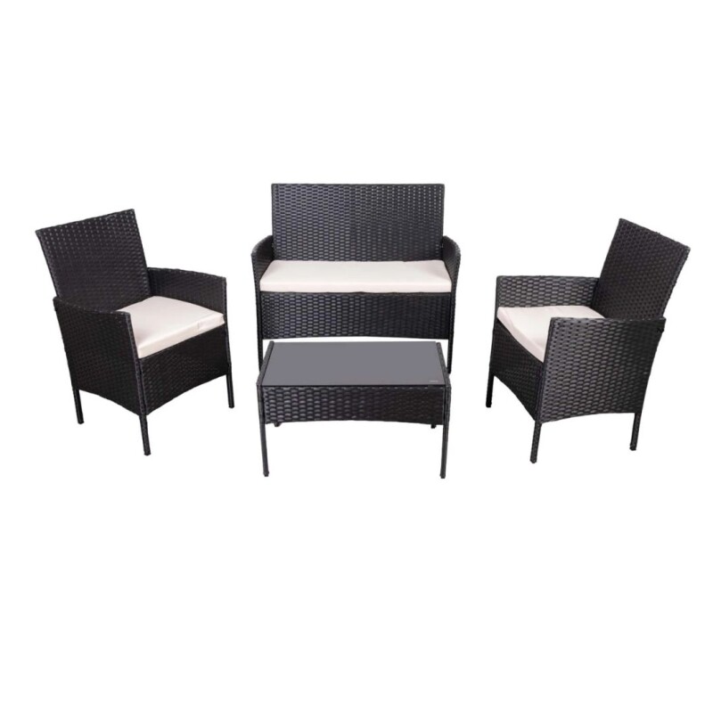 Living Exterior Rattan Sintético y Acero NEGRO APOLO Living Exterior Rattan Sintético y Acero NEGRO APOLO