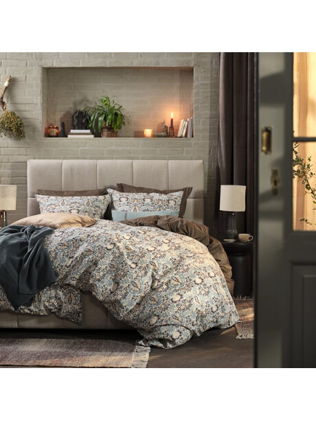 Juego funda nórdica LOVIS 155x220 petróleo Juego funda nórdica LOVIS 155x220 petróleo