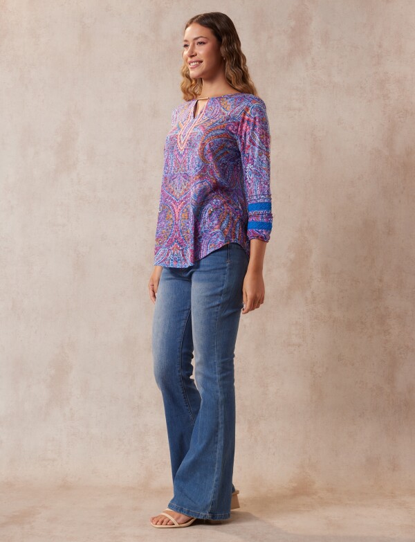 Blusa Printed MULTI/FUCSIA