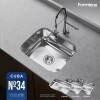Pileta simple acero inox embutir 40x34x14 Forminox Pileta Simple Acero Inox Embutir 40x34x14 Forminox