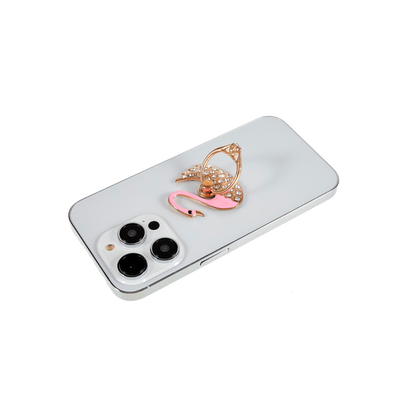 Anillo para celular diseño flamenco con brillos Anillo Para Celular Diseño Flamenco Con Brillos