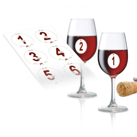 SET 18 ADHESIVOS MARCADORES P/COPA VIN BOUQUET SET 18 ADHESIVOS MARCADORES P/COPA VIN BOUQUET