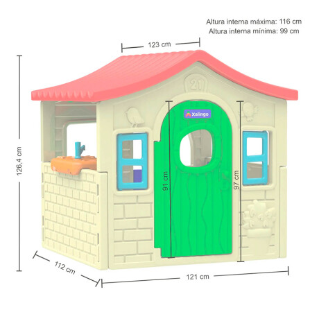 Casita Para Niños Xalingo 121x112x126cm Mediana Casita Para Niños Xalingo 121x112x126cm Mediana