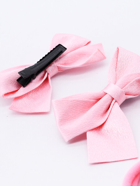 SET COLEROS Y BROCHES ROSADO