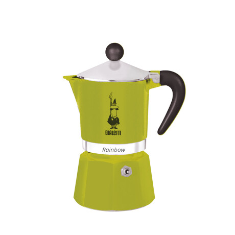 Cafetera Bialetti Rainbow Verde Cap 3 Tazas Unica