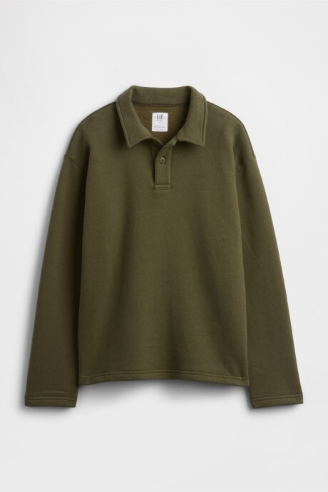 Buzo Tipo Polo Niño Olive Night