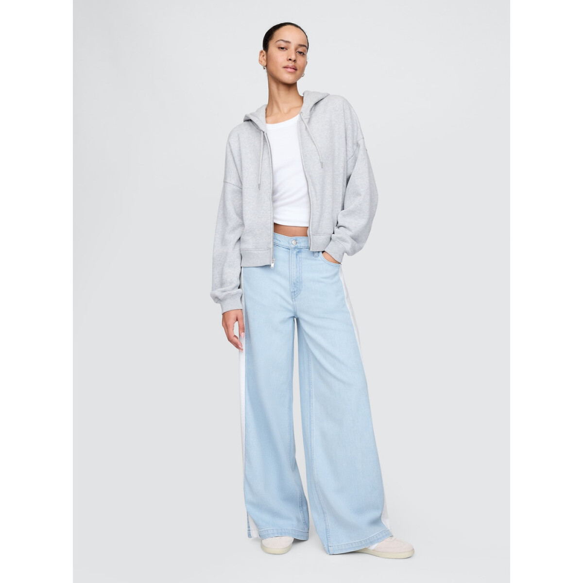 BAGGY MR LT AYRES SIDE STRIPE - LIGHT WASH 