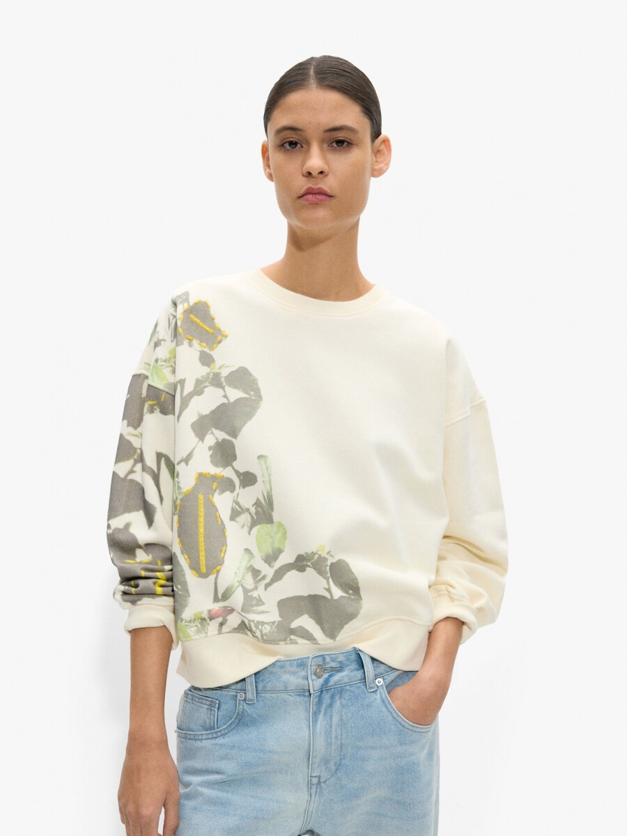 Sudadera Estampada 100% Algodón verde