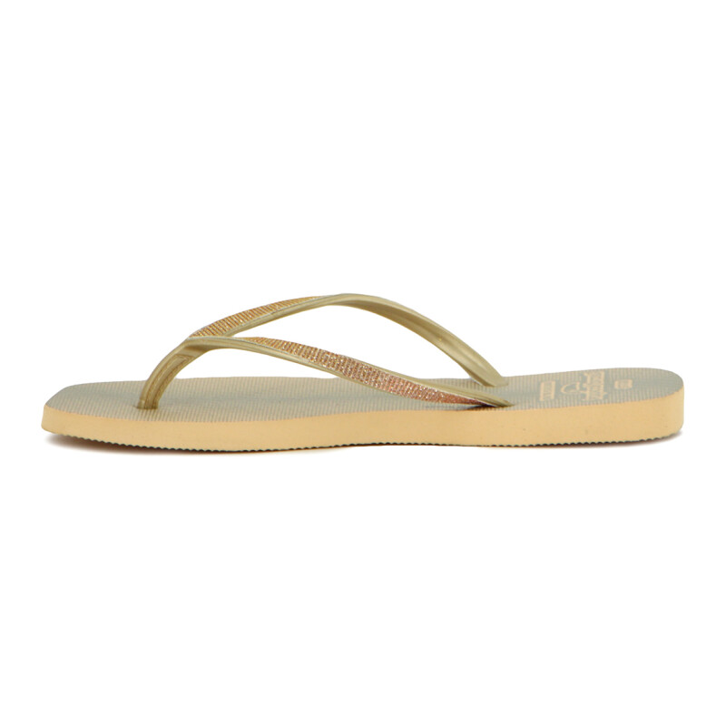 Chanclas Tropical Brasil Ojota Quadradihas De Mujer - Dorado/arena Dorado-arena