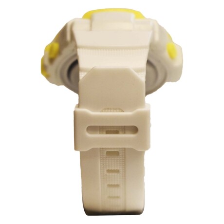 Reloj Deportivo de Pulsera Waterproof Pantalla Luz Unisex Amarillo/blanco
