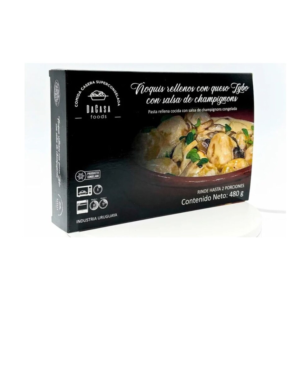 ÑOQUIS RELLENOS CON SALSA CHAMPI 
