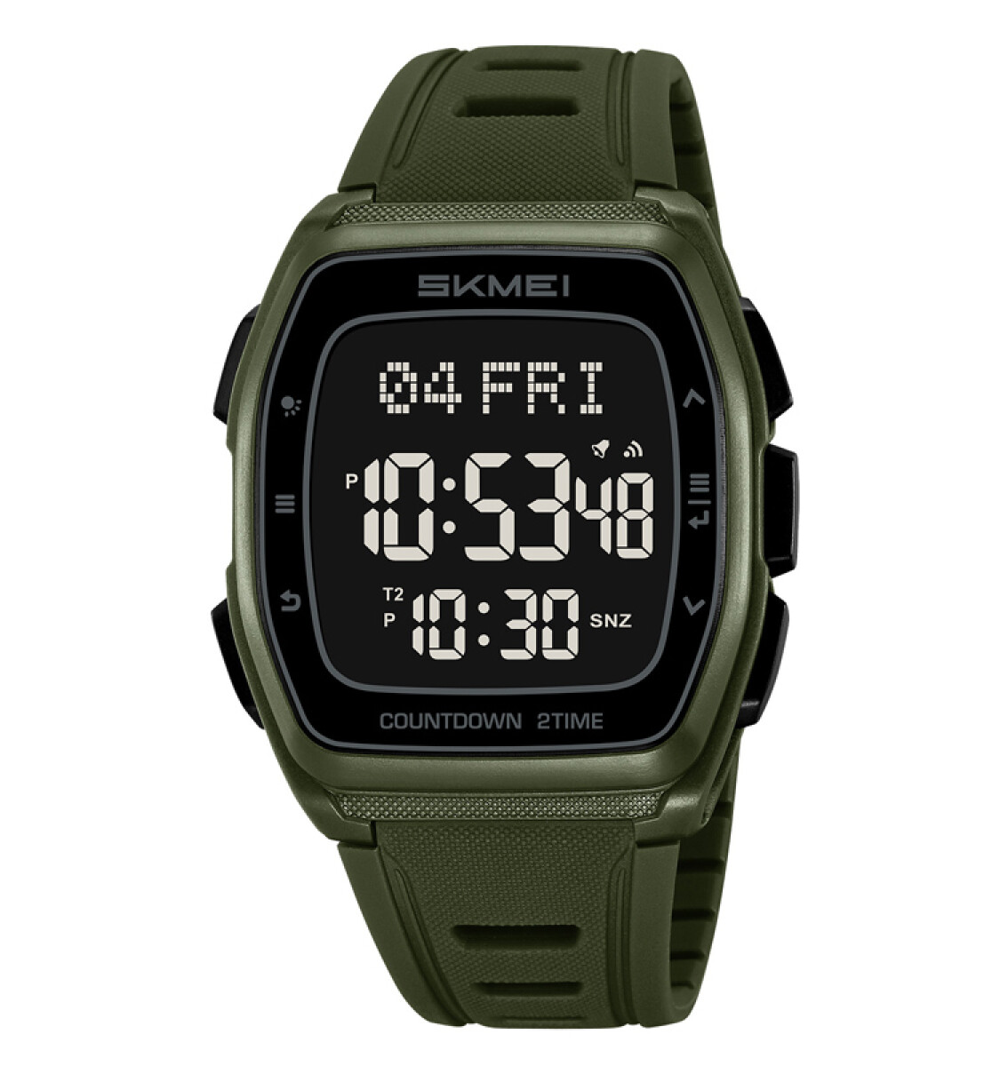 Reloj Skmei 2441ag Digital Unisex En Resina Verde Militar 
