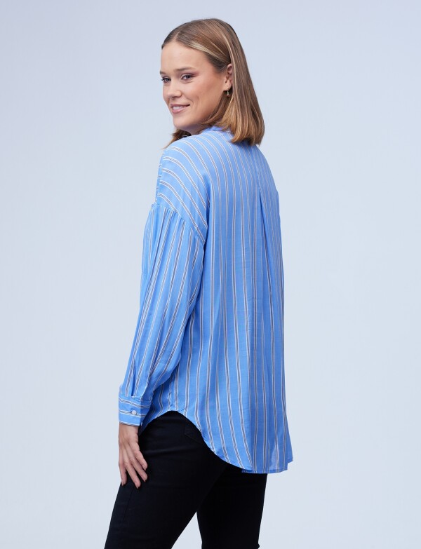 Camisa Lineas AZUL/MULTI