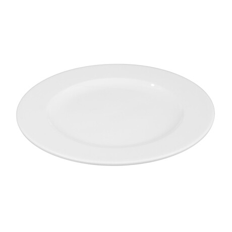 Plato llano de ceramica blanca Plato llano de ceramica blanca