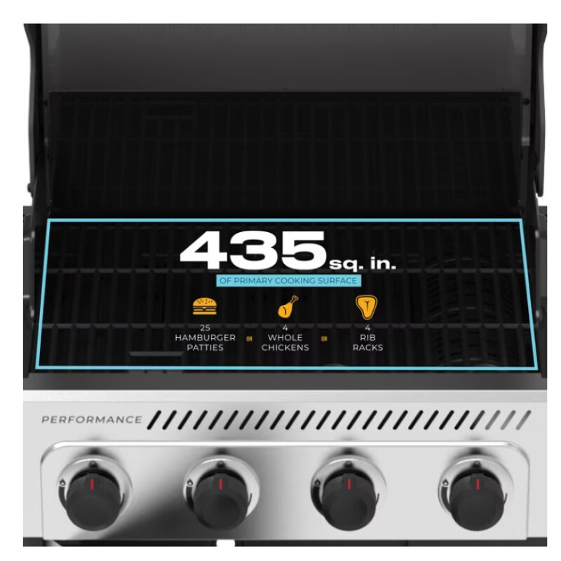 PARRILLA A GAS 4 QUEMADORES CON ANAFE PERFORMANCE 41000 BTU PARRILLA A GAS 4 QUEMADORES CON ANAFE PERFORMANCE 41000 BTU