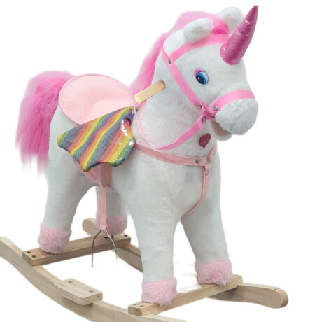 Caballito Unicornio Balancín Mecedor Madera Sonido Jug014102-un
