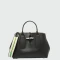Longchamp -Cartera de cuero con gran capacidad, Roseau Negro