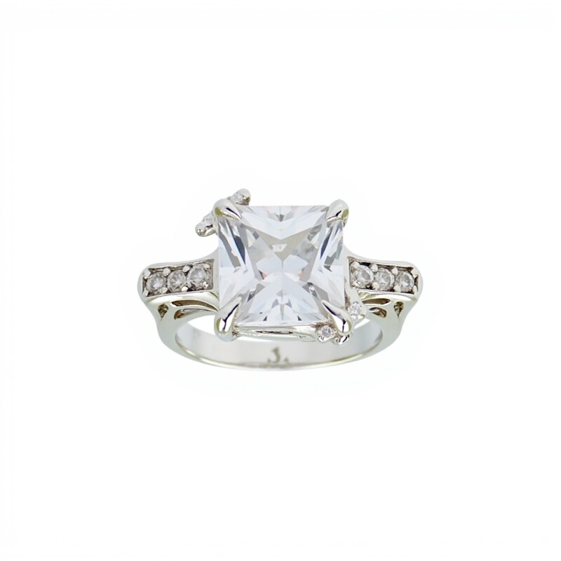 Anillo Halo-Plata 925-Piedra Zirconia-AN3528 conpiedra