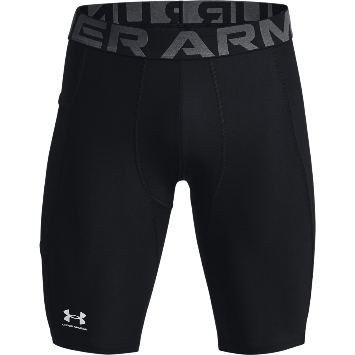 UA HG Armour Lng Shorts-WHT - GRY-090 