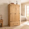 Ropero 2 puertas 1 Cajón Madera - Linea Mexicana Natural