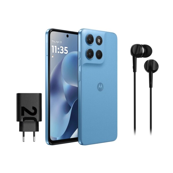 Motorola Moto G17 4/256GB Celeste + Moto Earbuds 105 ¡De Regalo!