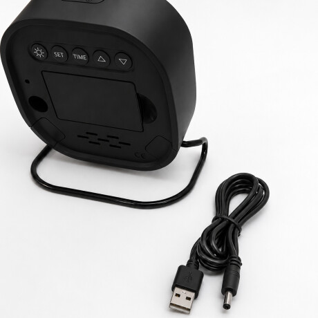 Reloj digital con indicador de temperatura Cuadrado Negro Azul