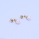 Caravanas oro 18 k con brillantes y perlas de cultivo. Caravanas oro 18 k con brillantes y perlas de cultivo.