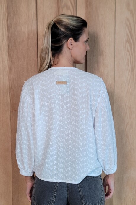 Camisa Melón Broderie flor