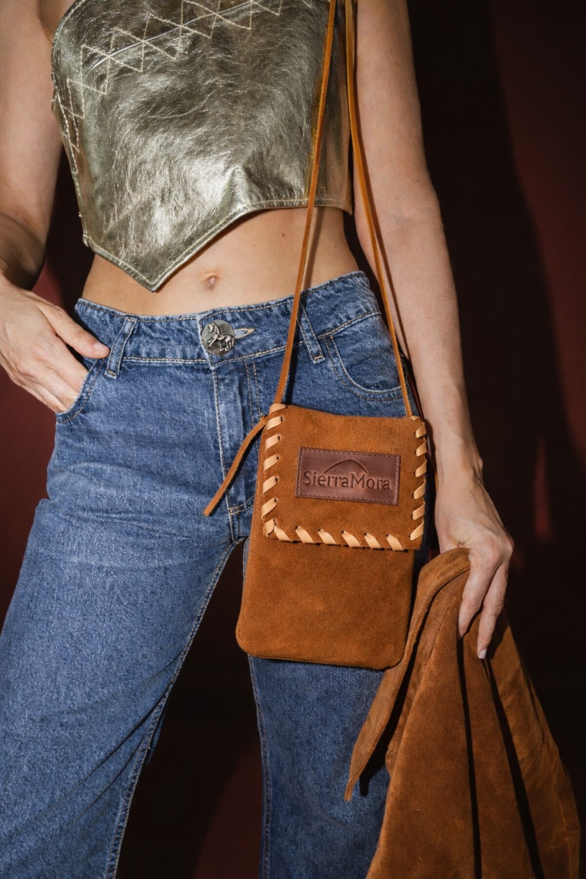 Cel Bag Gamuza Camel