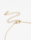 Cadena Corta con Dije Metal Collar Corazón Metal Biplating - Dorado