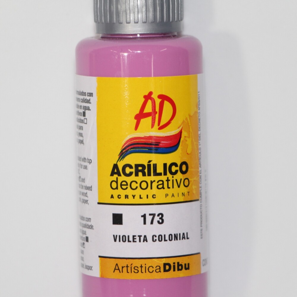 PINTURA ACRILICA ARTISTICA DIBU 60 ML. DIFERENTES COLORES COLOR VIOLETA COLONIAL 173