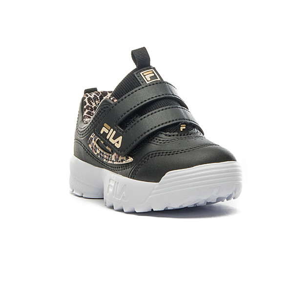 Championes Bebé Fila Disruptor Con Velcro Negro-beige