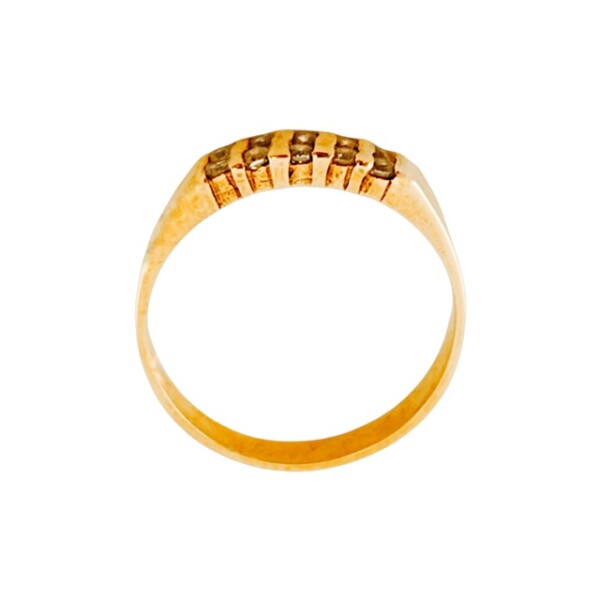 Anillo Barra-Oro bajo-Piedras zirconias-AN8025 conpiedra
