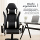 Silla Gamer Pro Giratoria Calidad Pc Players Gaming Play Blanco