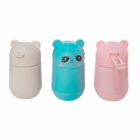 Vaso de vidrio c/tapa forma de oso Vaso De Vidrio C/tapa Forma De Oso
