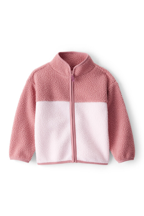 Campera de polar, diseño colorblock Sin color