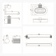 SET DE ACCESORIOS PARA BAÑO METAL SIGNATURE BRONCE ROSE GOLD BRONCE-ROSE GOLD