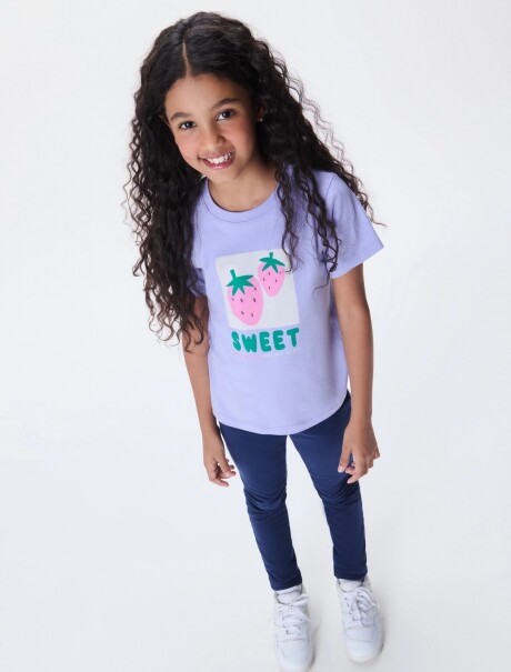 CALZA BÁSICA DE NIÑA AZUL