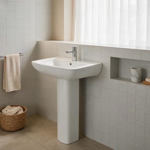 PEDESTAL PARA LAVATORIO MALAWI BLANCO BRILLO LOZA SANITARIA 000