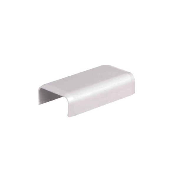 Unión recta blanca para ducto 20x10mm ZO0417