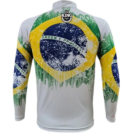 Remera de Brasil con protección UV50+ Blanco