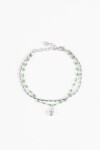 Pulsera dije cora detalles plateado