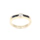 Anillo oro 18k y brillante y zafiros Anillo oro 18k y brillante y zafiros