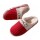 Pantufla de Felpa Super Abrigadas Antideslizante Unisex Rojo