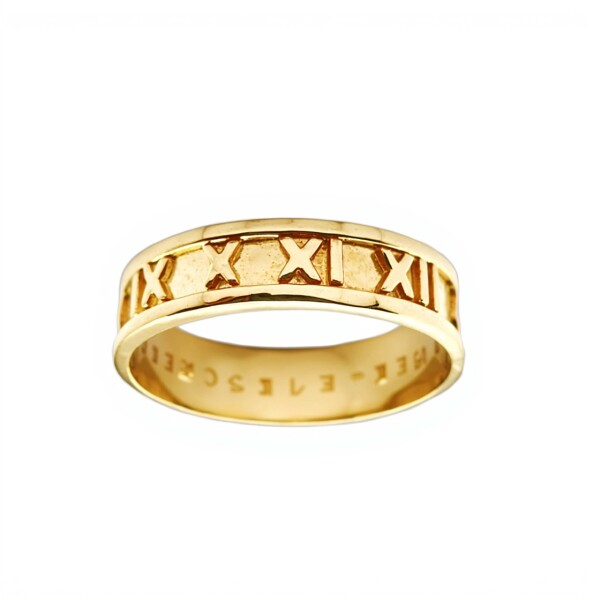 Anillo Numeros Romanos-Oro bajo-Sin Piedra-AN8204 sinpiedra