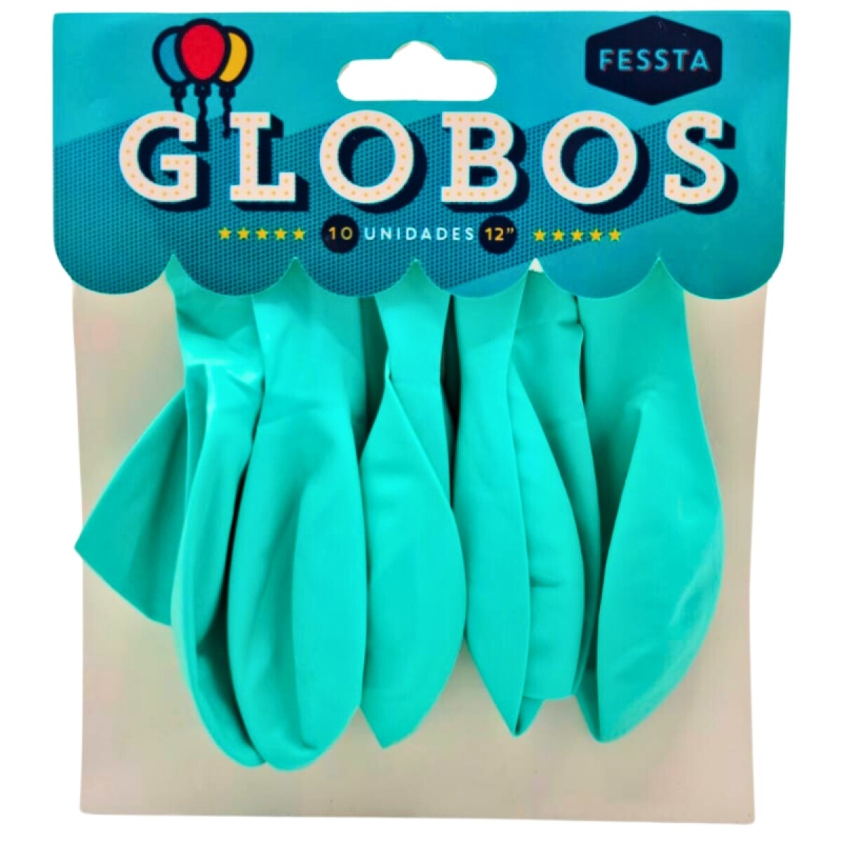 Globos X10 Tamaño R12 - Verde Agua Pastel 